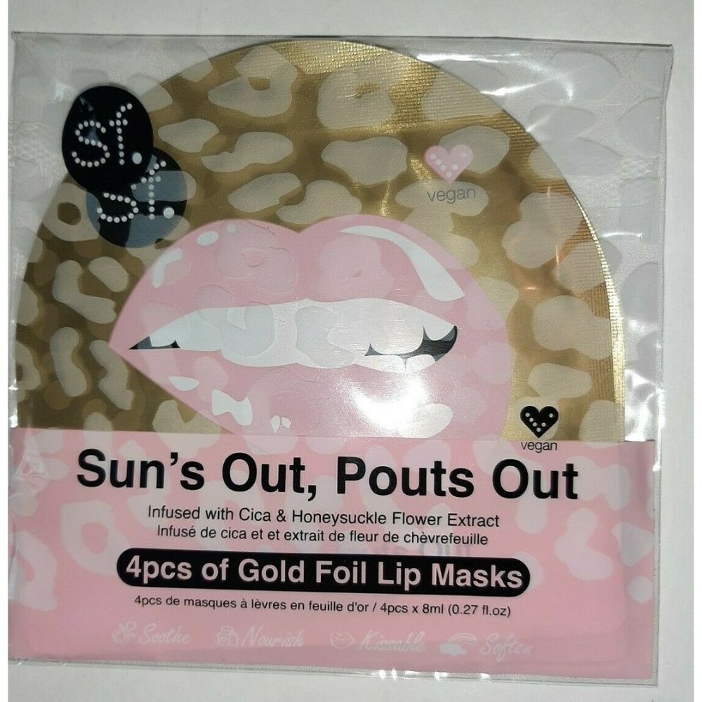 4 Pcs SF Glow Foil Lip Masks Suns Out Pouts Out from FabFitFun  Box